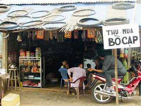 Một điểm thu mua bà cạp