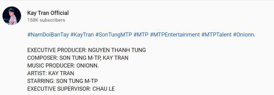 Sơn Tùng là "Starring" (nghệ sĩ nổi tiếng/ngôi sao) góp mặt trong MV mới của "gà cưng". Sơn Tùng là "Starring" (nghệ sĩ nổi tiếng/ngôi sao) góp mặt trong MV mới của "gà cưng".