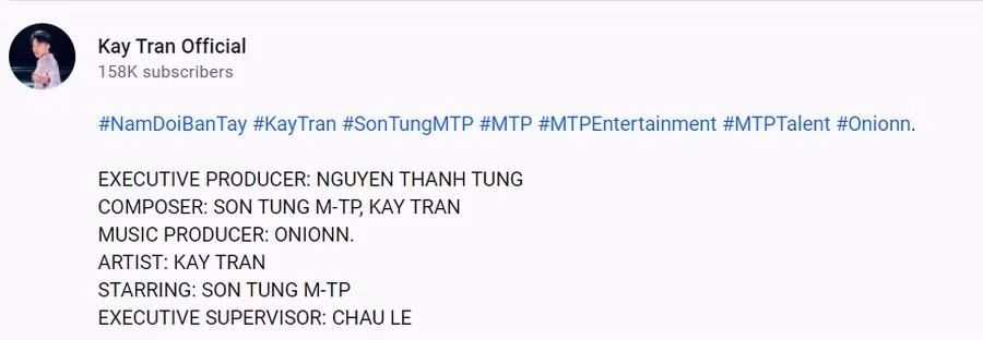 Sơn Tùng là "Starring" (nghệ sĩ nổi tiếng/ngôi sao) góp mặt trong MV mới của "gà cưng".