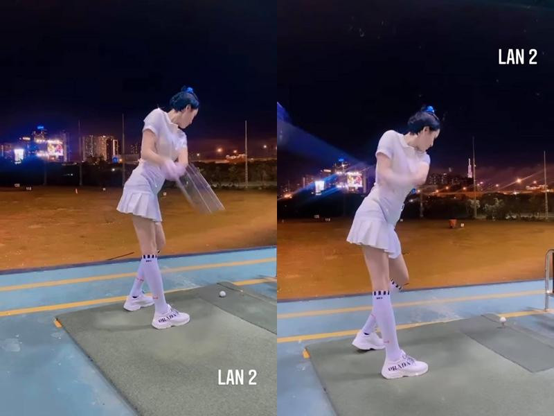 Cách tạo dáng, đi bóng khá chuyên nghiệp của giọng ca gốc Đắk Lắk.