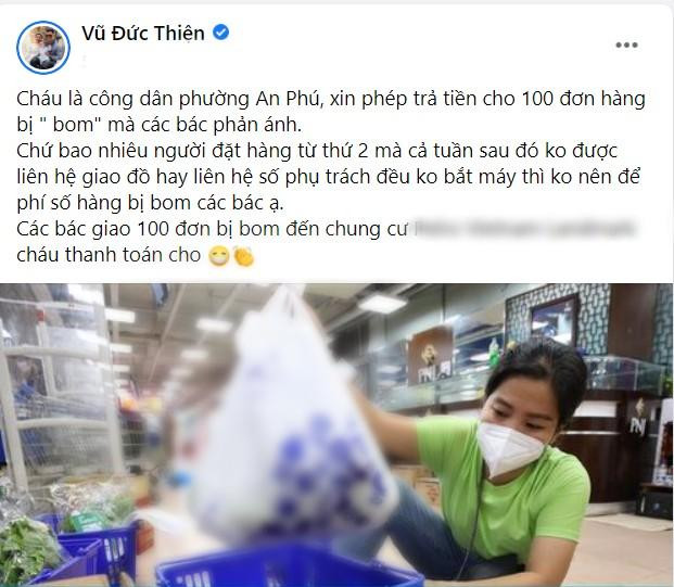 Giám khảo Rap Việt đã đăng tải thông tin trên trang cá nhân và chủ động nhận trả tiền 100 đơn hàng bị "bom" này. Giám khảo Rap Việt đã đăng tải thông tin trên trang cá nhân và chủ động nhận trả tiền 100 đơn hàng bị "bom" này.