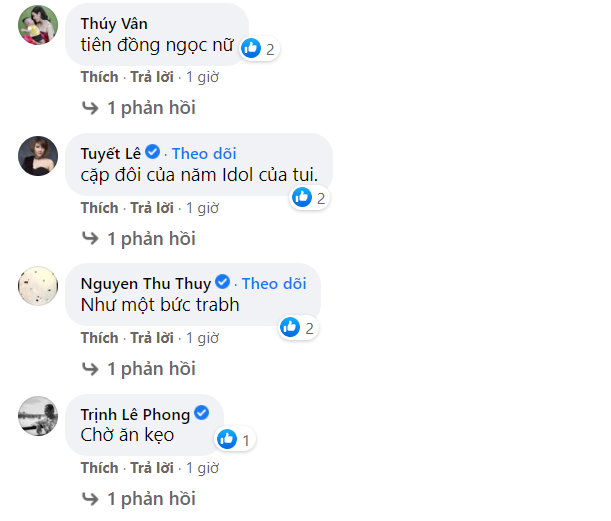 Bạn bè đều chúc mừng cho cặp đôi đã chính thức công khai mối quan hệ. Bạn bè đều chúc mừng cho cặp đôi đã chính thức công khai mối quan hệ.