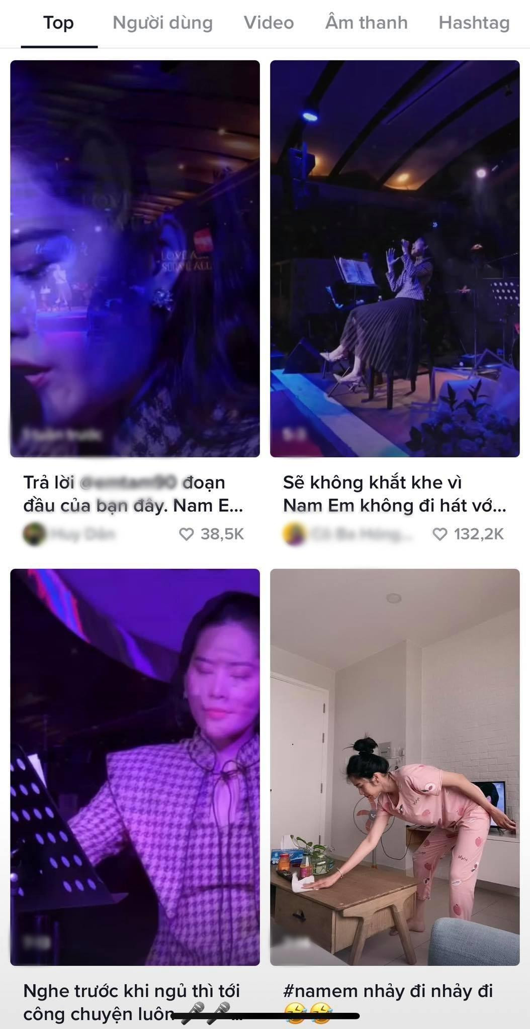 Các tài khoản TikTok đăng tải lại clip hát live của người đẹp. Các tài khoản TikTok đăng tải lại clip hát live của người đẹp.