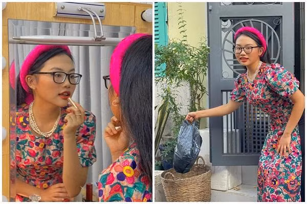 Ca sĩ 2K3 trang điểm "lên đồ" lộng lẫy chỉ để đi vứt rác.