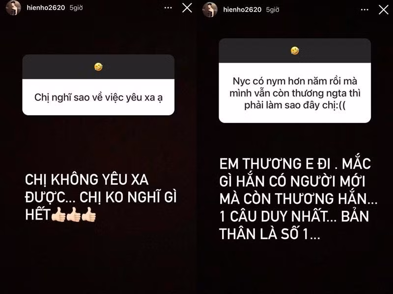 Hiền Hồ chia sẻ quan điểm của mình về tình yêu.