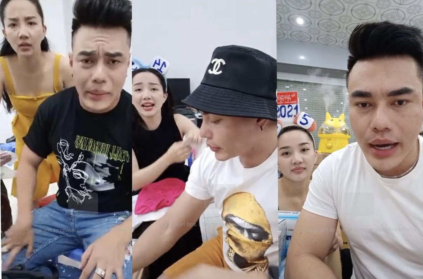 Quỳnh Quỳnh thường xuyên livestream bán hàng online, Lê Dương Bảo Lâm cũng xuất hiện để tăng tương tác cho bà xã.