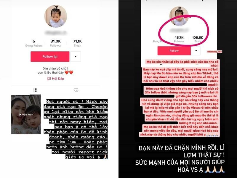 Hòa Minzy cho biết tài khoản giả mạo này đã chặn cô nên ca sĩ cần sự giúp đỡ của mọi người. Hòa Minzy cho biết tài khoản giả mạo này đã chặn cô nên ca sĩ cần sự giúp đỡ của mọi người.