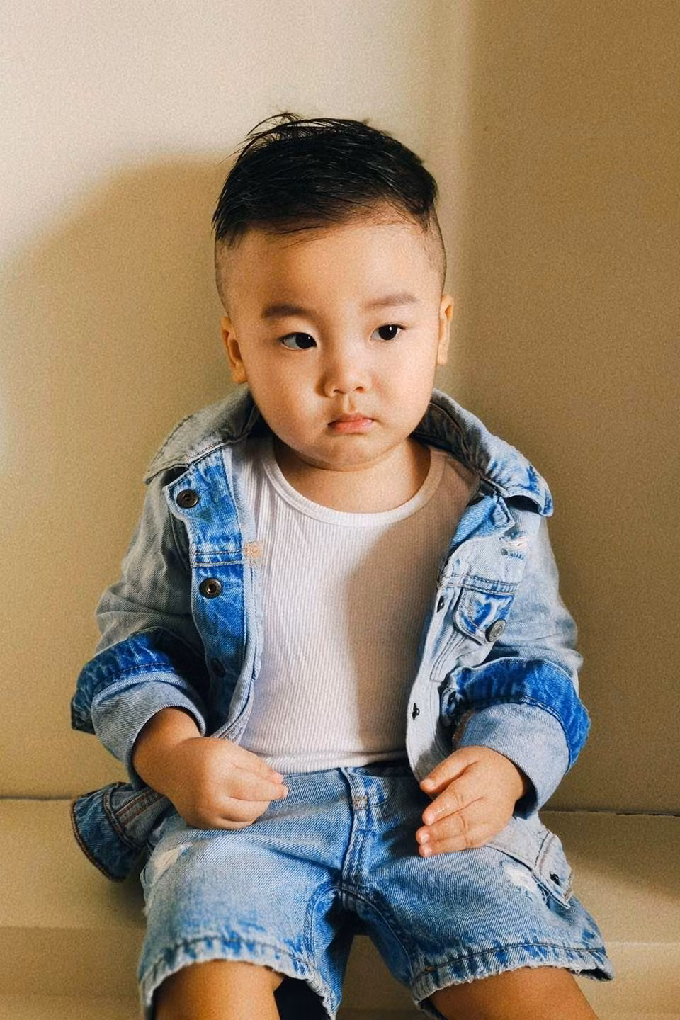 Bé Bo 2 tuổi được khen điển trai, khôi ngô.
