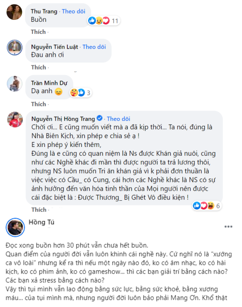 Bài viết "tạo sóng" và sau đó nhiều nghệ sĩ bị netizen phản ứng.