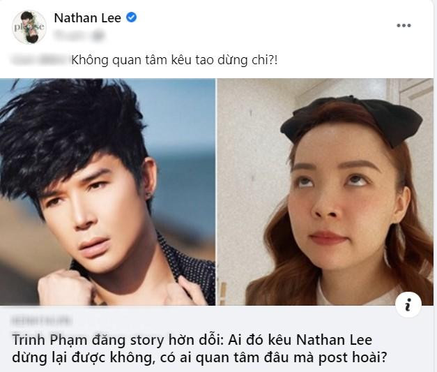 Nathan Lee đáp trả sau đó với thái độ hằn học.