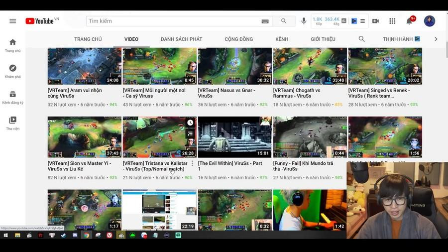 ViruSs bồi hồi khi xem lại các video cũ.