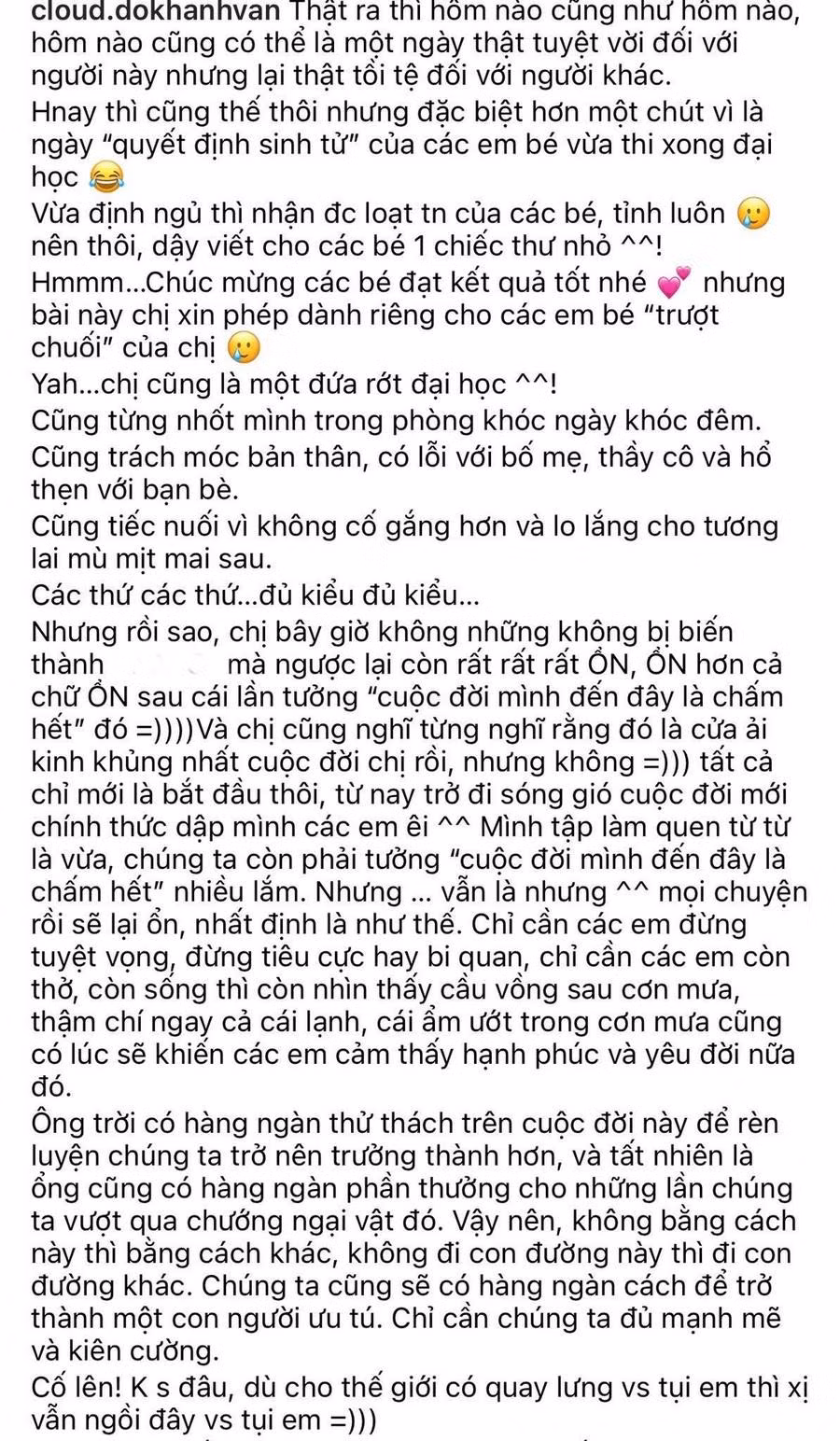 Toàn bộ bài đăng của diễn viên Khánh Vân.