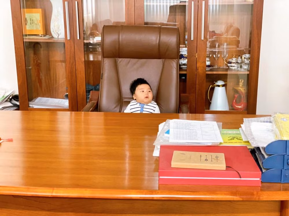 Hình ảnh bé Bo 3 tháng tuổi được phụ huynh chia sẻ.