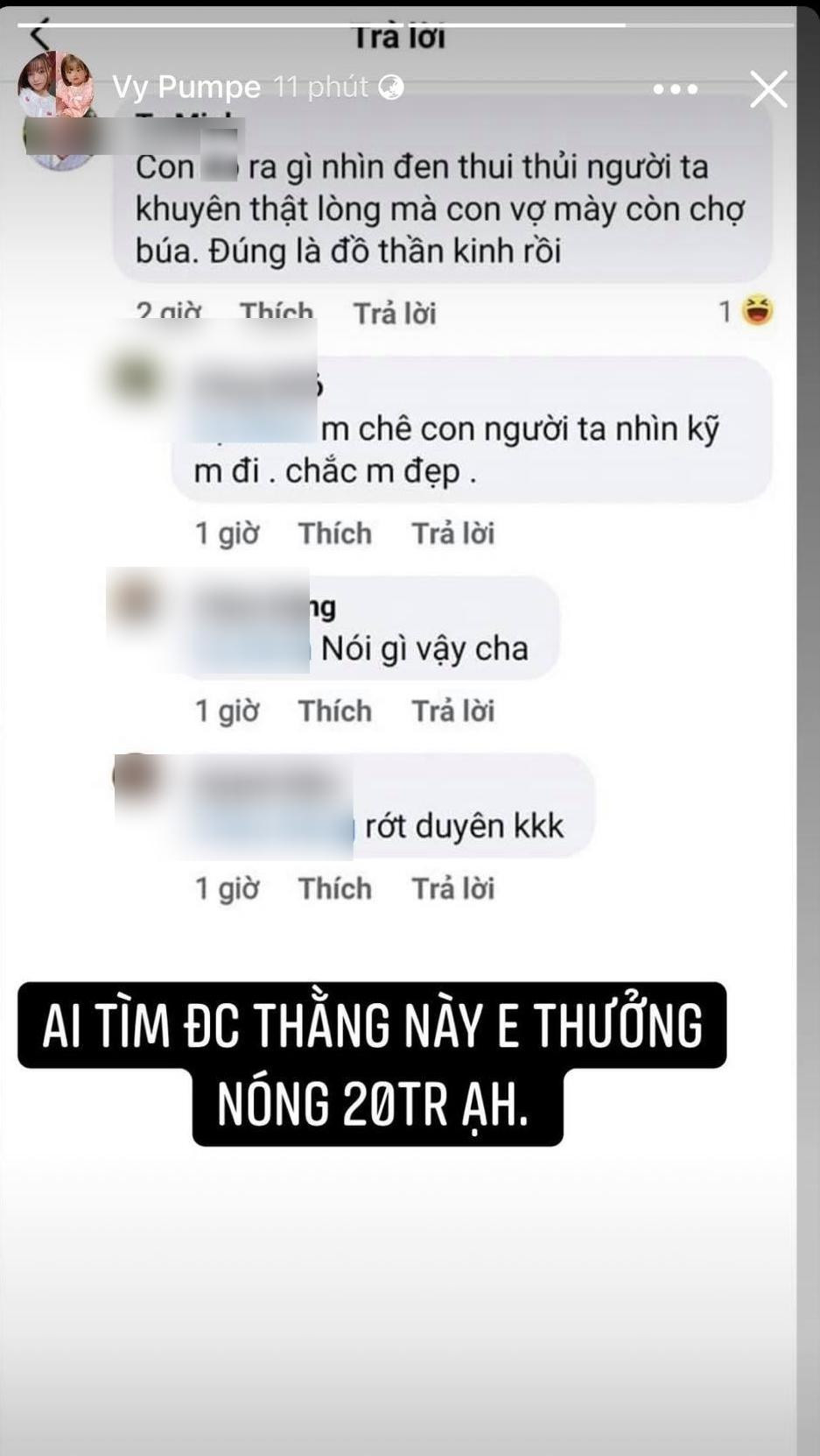 Bà xã diễn viên hài bức xúc khi con gái bị chê ngoại hình.