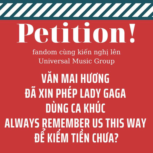 Fan Lady Gaga kiến nghị việc Văn Mai Hương cover ca khúc của thần tượng.