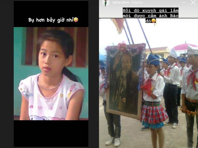 Hoa hậu Đỗ Thị Hà tự hào vì "Hồi đó xinh gái lắm mới được cầm ảnh Bác Hồ", nàng Hậu khi bé ngây thơ nhưng gương mặt đã vô cùng xinh xắn. Hoa hậu Đỗ Thị Hà tự hào vì "Hồi đó xinh gái lắm mới được cầm ảnh Bác Hồ", nàng Hậu khi bé ngây thơ nhưng gương mặt đã vô cùng xinh xắn.