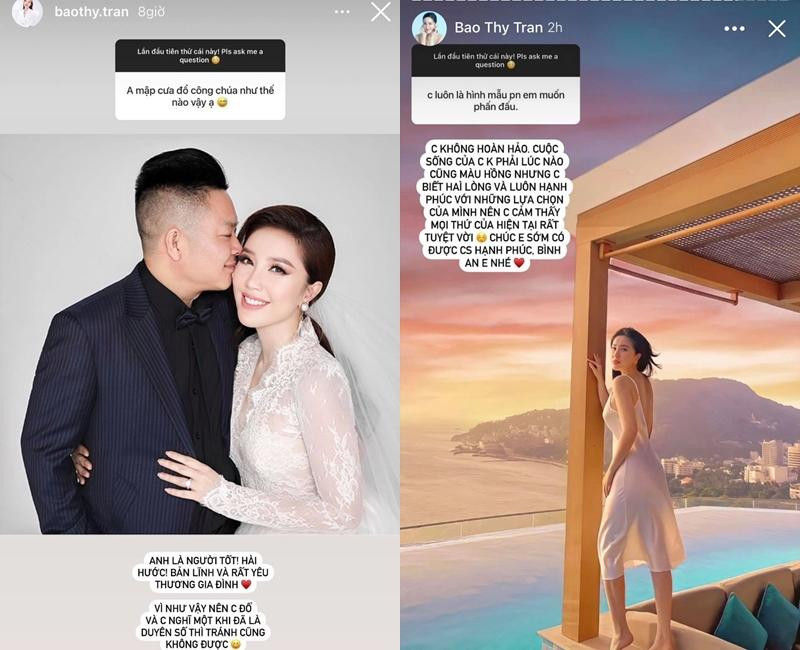 Bảo Thy "đổ" chồng đại gia vì những phẩm chất tốt đẹp của anh. Bảo Thy "đổ" chồng đại gia vì những phẩm chất tốt đẹp của anh.