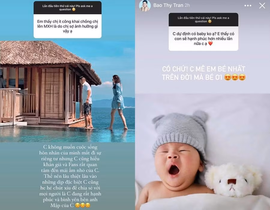 Bảo Thy đang có cuộc sống viên mãn đáng ngưỡng mộ.