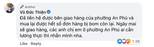 Anh đã liên hệ và mua lại toàn bộ số hàng còn dư và sẽ phân phát miễn phí cho những ai cần. Anh đã liên hệ và mua lại toàn bộ số hàng còn dư và sẽ phân phát miễn phí cho những ai cần.