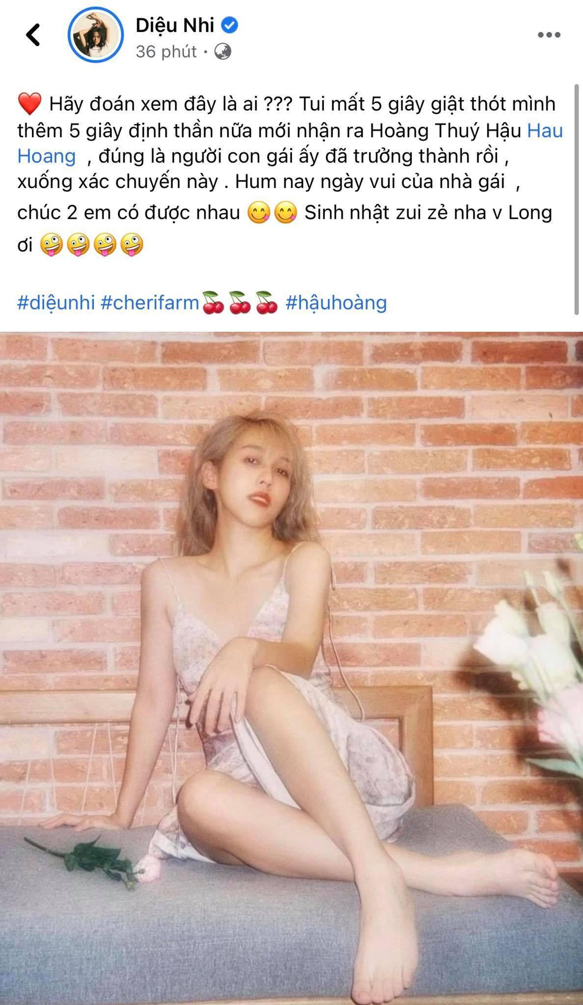 Diệu Nhi chúc mừng sinh nhật, không quên &quot;đẩy thuyền&quot; Hậu Hoàng - Mũi trưởng Long.