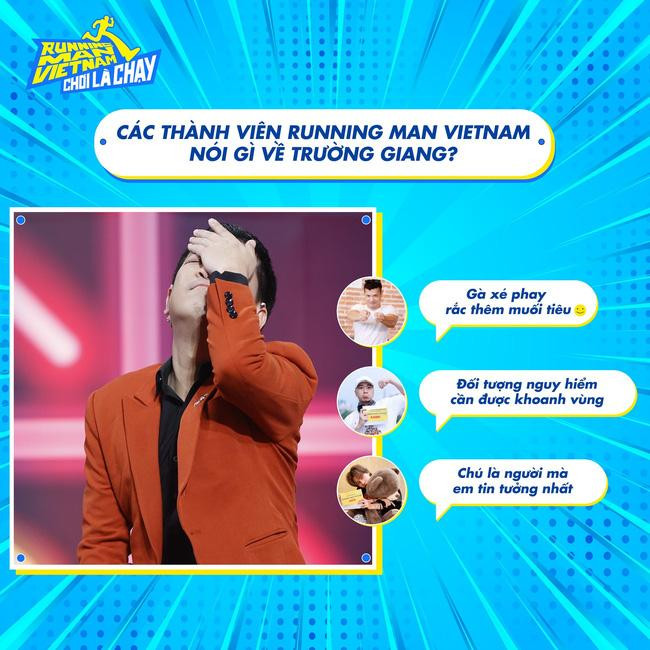 Dù quen thuộc trong hàng loạt show truyền hình nhưng ở Running Man Việt Nam, Trường Giang vẫn là một ẩn số. Dù quen thuộc trong hàng loạt show truyền hình nhưng ở Running Man Việt Nam, Trường Giang vẫn là một ẩn số.