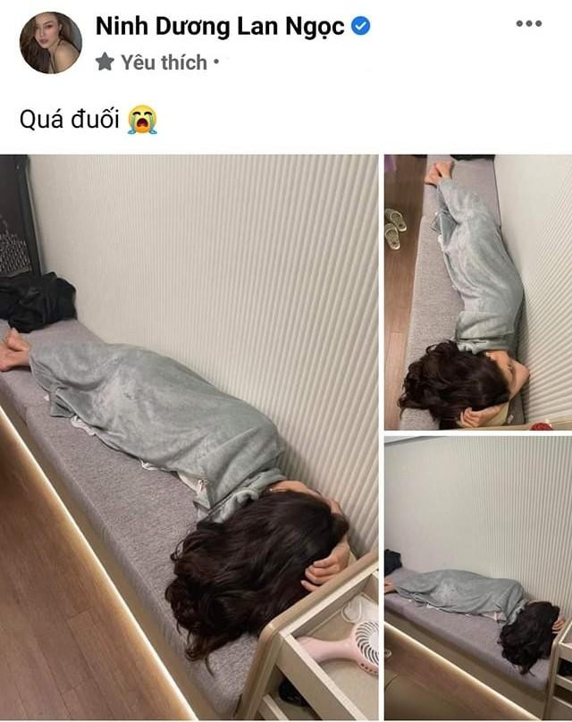 Hình ảnh mệt nhoài được Lan Ngọc đăng tải.
