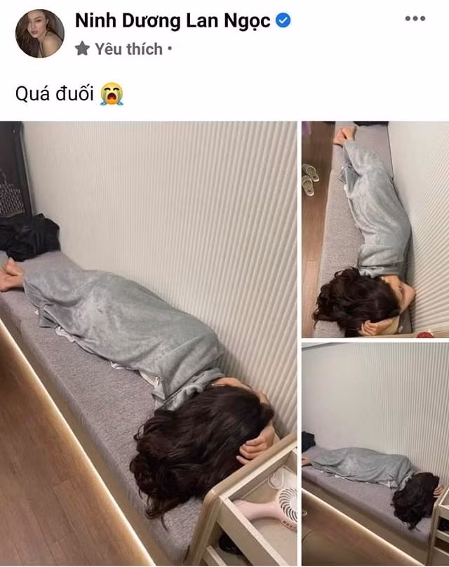 Hình ảnh mệt nhoài được Lan Ngọc đăng tải.