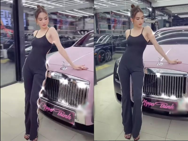 Mẫu xe phiên bản hồng đen 30 tỷ đồng vừa được Ngọc Trinh "tậu" về.
