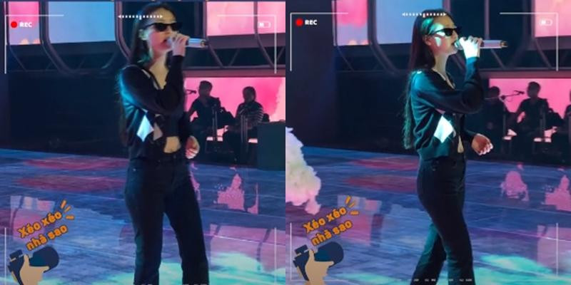 Hình ảnh của AMEE trong hậu trường một chương trình được cộng đồng mạng chia sẻ trên TikTok. Nguồn: TikTok Xéo Xéo Nhà Sao. Hình ảnh của AMEE trong hậu trường một chương trình được cộng đồng mạng chia sẻ trên TikTok. Nguồn: TikTok Xéo Xéo Nhà Sao.