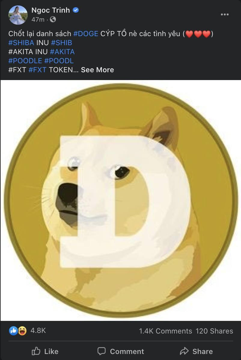 Bài đăng "tạo sóng gió" của Ngọc Trinh. Bài đăng "tạo sóng gió" của Ngọc Trinh.