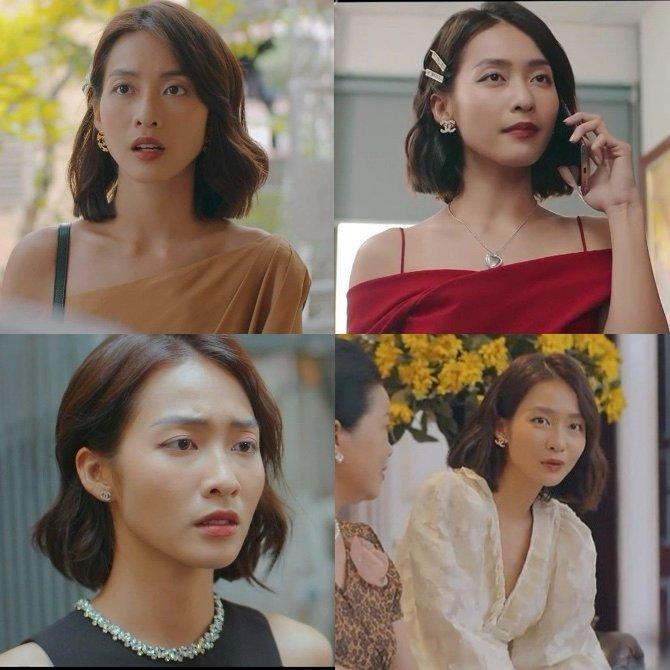 Tạo hình nhân vật Tuệ Nhi trong phim do chính Khả Ngân làm stylist. Tạo hình nhân vật Tuệ Nhi trong phim do chính Khả Ngân làm stylist.