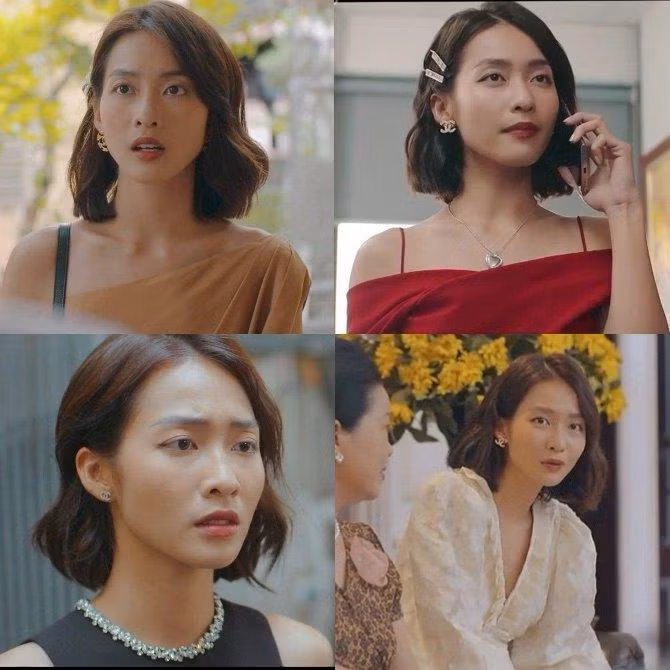 Tạo hình nhân vật Tuệ Nhi trong phim do chính Khả Ngân làm stylist.