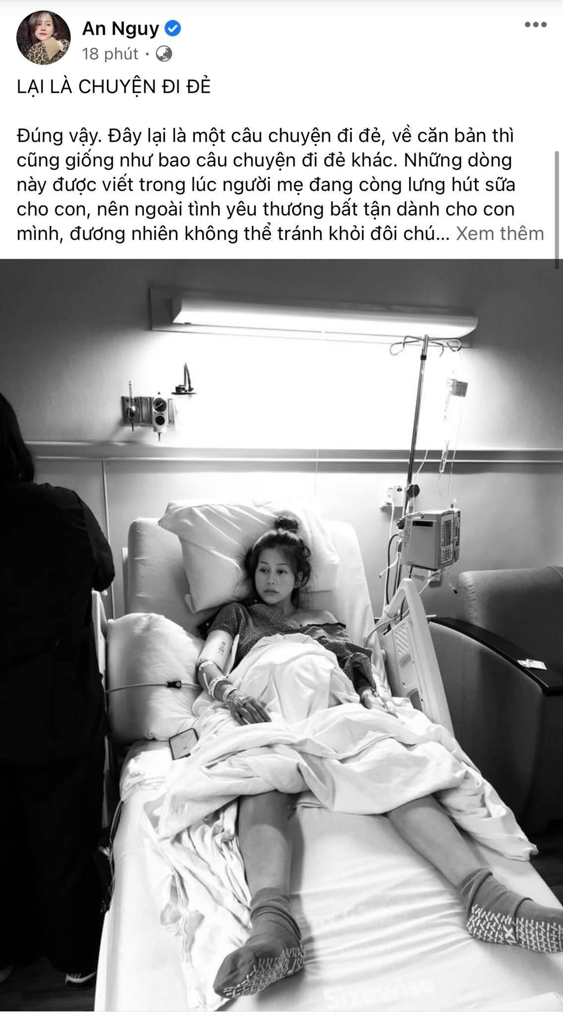 An Nguy chia sẻ hình ảnh trước khi "lâm bồn". An Nguy chia sẻ hình ảnh trước khi "lâm bồn".