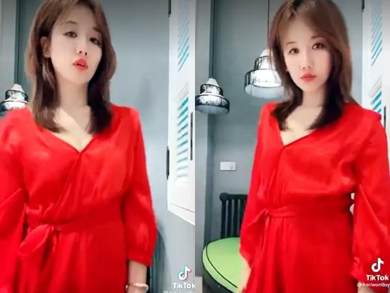 Hari Won dành thời gian ở nhà nghỉ dịch để thực hiện các video TikTok.