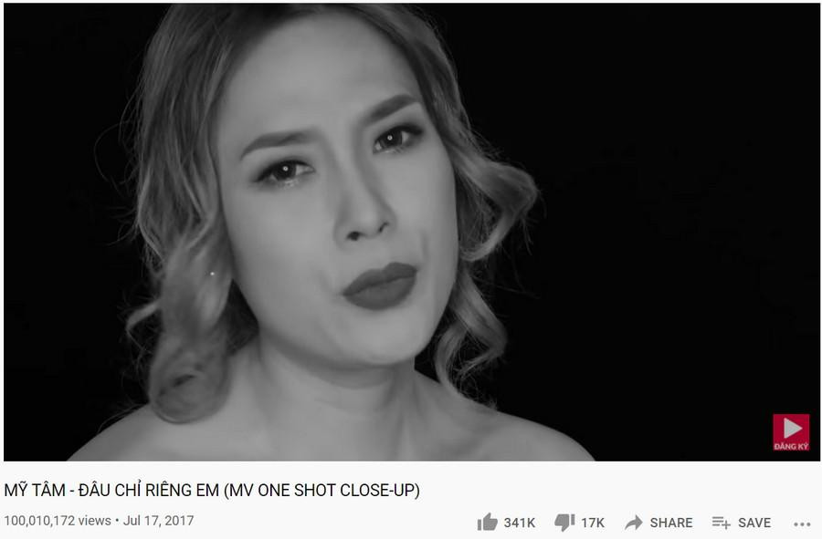 MV đạt hơn 100 triệu view của Mỹ Tâm.