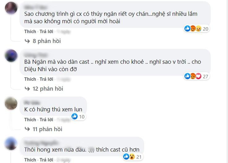 Cộng đồng mạng phản đối việc Thúy Ngân xuất hiện trong dàn cast chính.