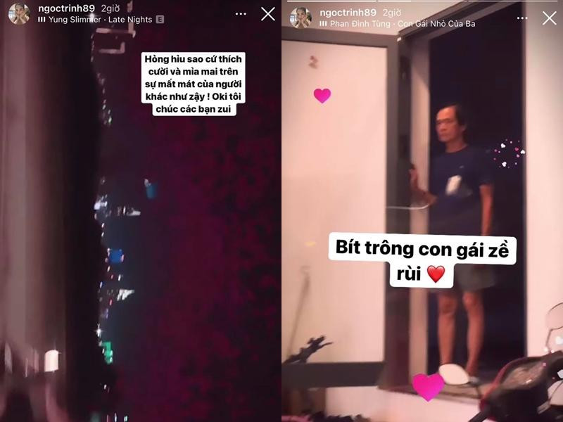 Cô buồn vì nhiều người lấy chuyện bị mất trộm của mình làm trò vui nhưng khi thấy bố đang đứng đợi trước nhà thì thái độ thay đổi hẳn.