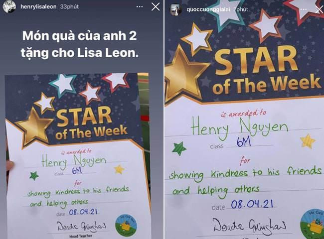 Hồ Ngọc Hà dùng tài khoản Instagram của các con để chia sẻ niềm vui.