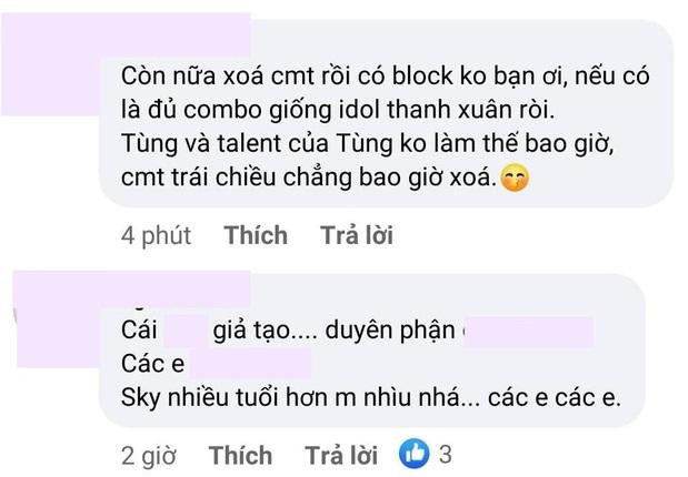 Sky bất bình trước hành động của Thu Hà. Sky bất bình trước hành động của Thu Hà.