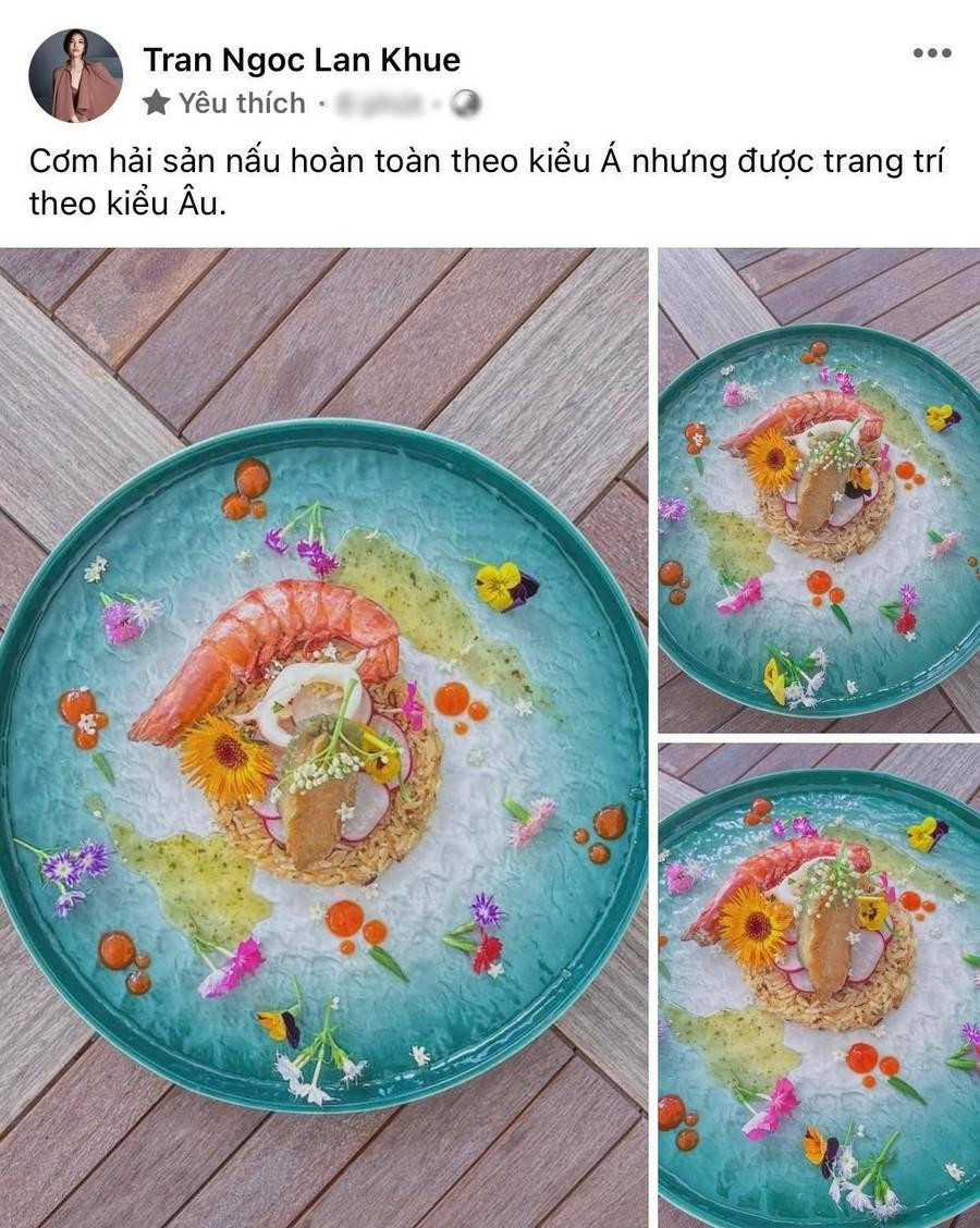 Lan Khuê luôn sáng tạo, trổ tài thực hiện từ các món Á đến món Âu. Lan Khuê luôn sáng tạo, trổ tài thực hiện từ các món Á đến món Âu.