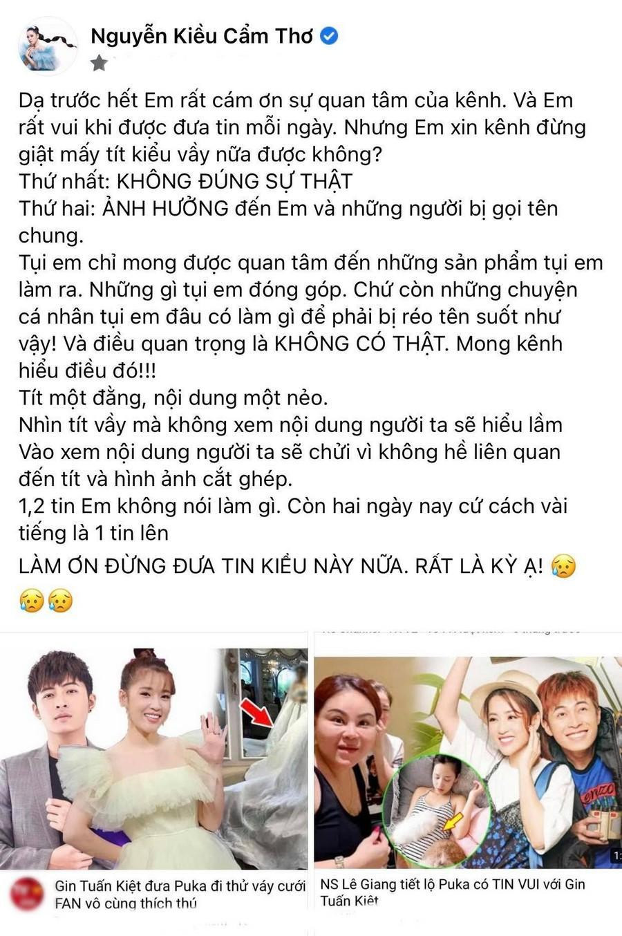 Puka bức xúc vì bị đăng tin không đúng sự thật. Puka bức xúc vì bị đăng tin không đúng sự thật.