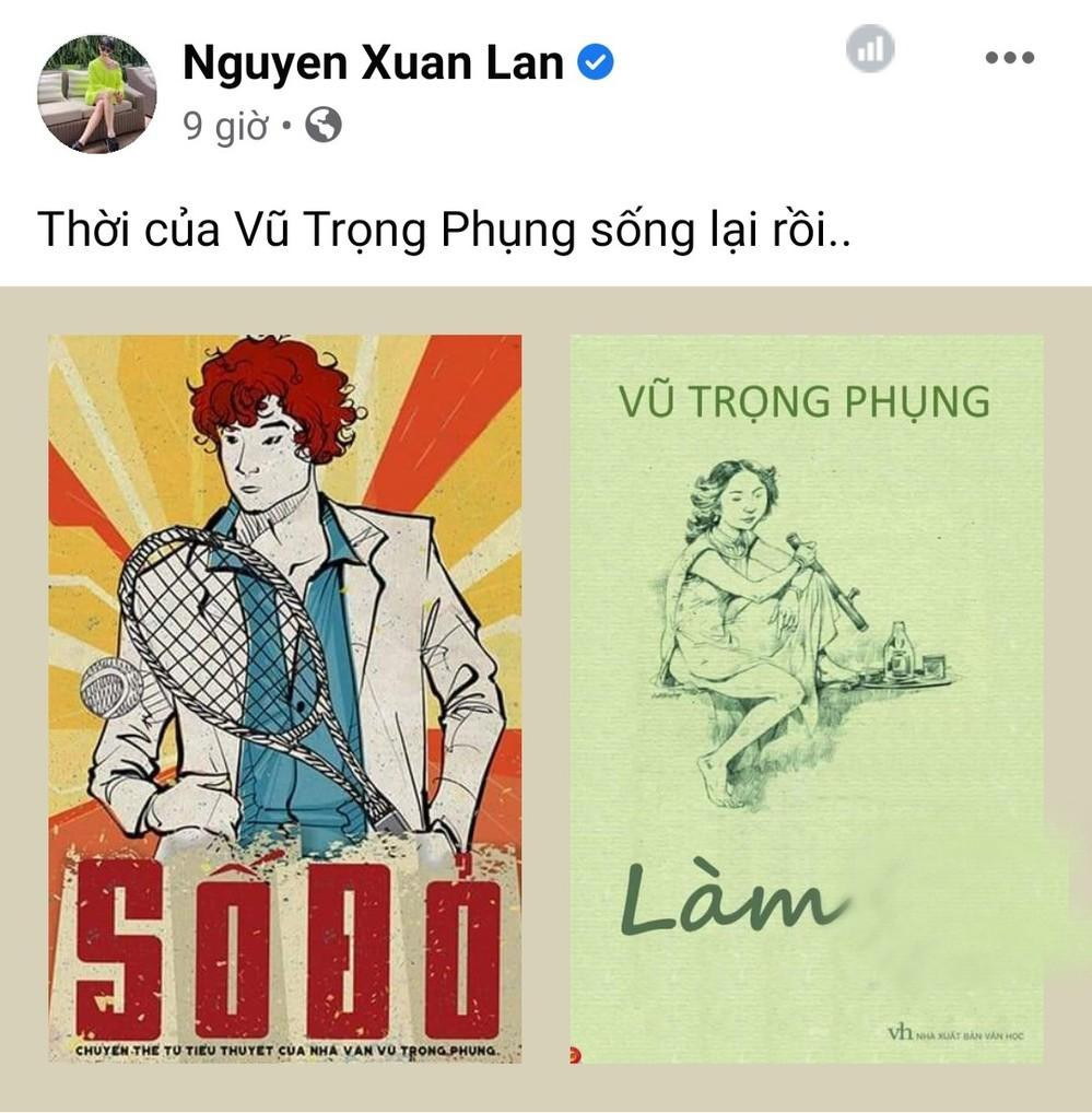 Xuân Lân khiến netizen xôn xao với status của mình.