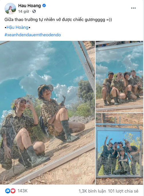 Hashtag tương tự được Hậu Hoàng sử dụng.