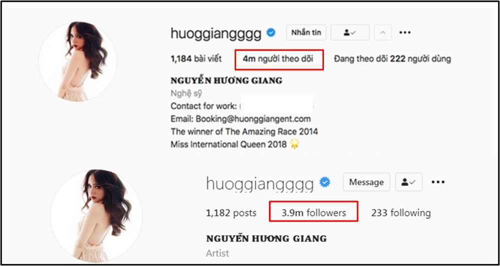 Nữ ca sĩ sụt giảm 100.000 người theo dõi. Nữ ca sĩ sụt giảm 100.000 người theo dõi.