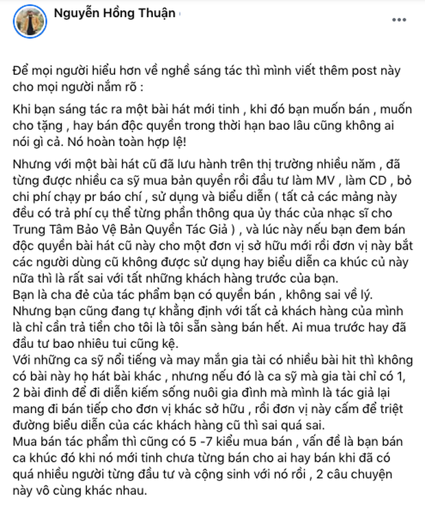 Người bạn thân của Cao Thái Sơn đứng về phía nam ca sĩ. Người bạn thân của Cao Thái Sơn đứng về phía nam ca sĩ.
