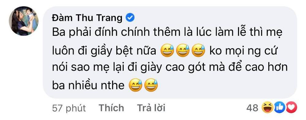 Đàm Thu Trang tiết lộ khi làm lễ cưới mình luôn đi giày bệt. Đàm Thu Trang tiết lộ khi làm lễ cưới mình luôn đi giày bệt.