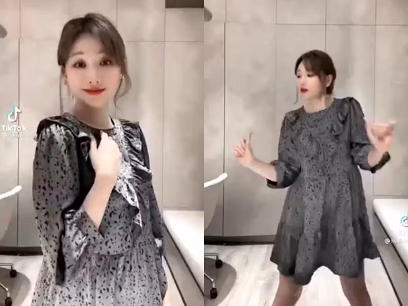 Hình ảnh diện đồ rộng thùng thình khiến nữ ca sĩ dính tin đồn mang thai.