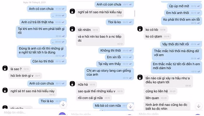 T.V chia sẻ loạt tin nhắn đối chất với nam ca sĩ J. về đứa con riêng.