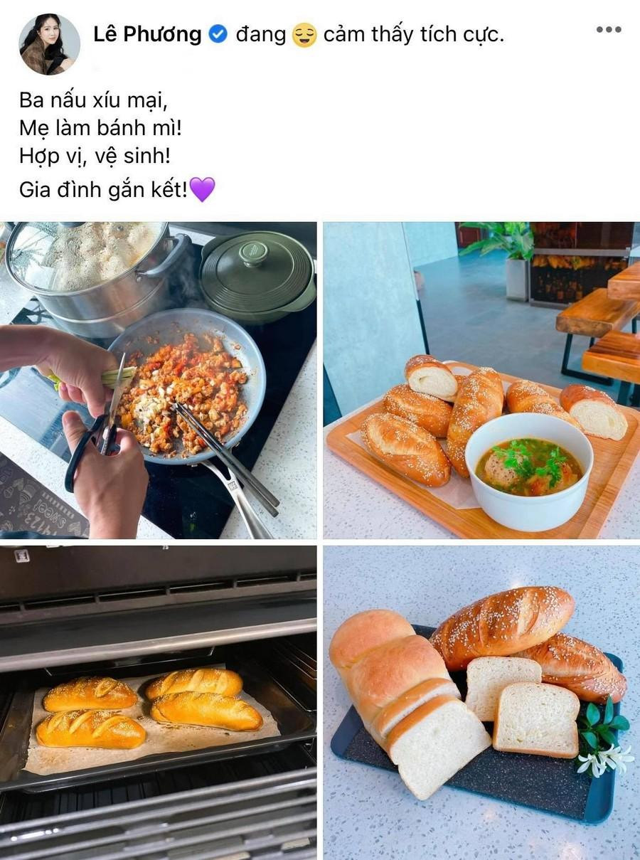 Diễn viên Lê Phương khoe bánh mì tự làm và xíu mại chồng làm, cô sắp xếp chụp ảnh không khác ngoài tiệm. Diễn viên Lê Phương khoe bánh mì tự làm và xíu mại chồng làm, cô sắp xếp chụp ảnh không khác ngoài tiệm.