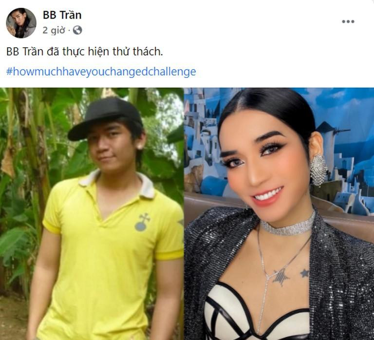 BB Trần có sự thay đổi lớn từ trước và sau khi gia nhập làng giải trí Việt. BB Trần có sự thay đổi lớn từ trước và sau khi gia nhập làng giải trí Việt.